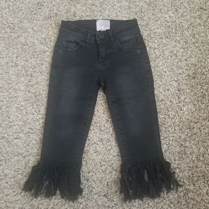 ❌SOLD❌GB Girls Fringed Crop Jeans
